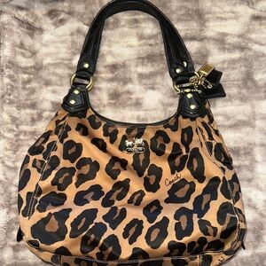 Coach Madison Ocelot Leopard Shoulder Bag